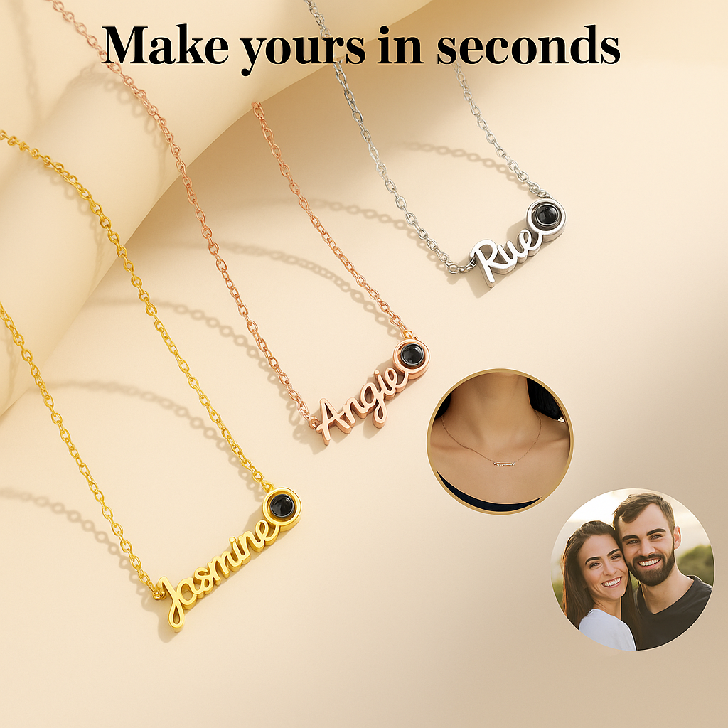 Personalized Photo and Name Necklace