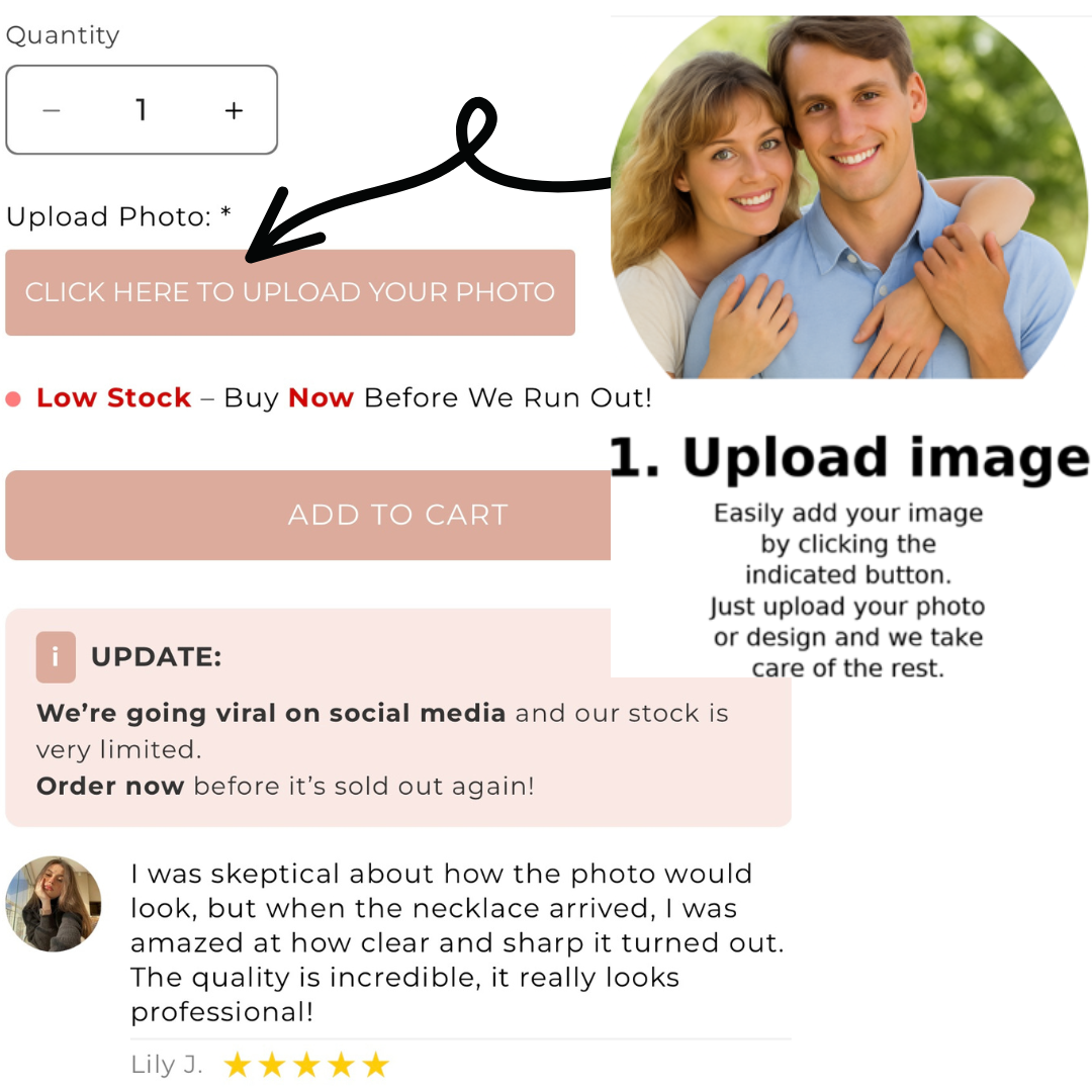 Personalized Photo and Name Necklace