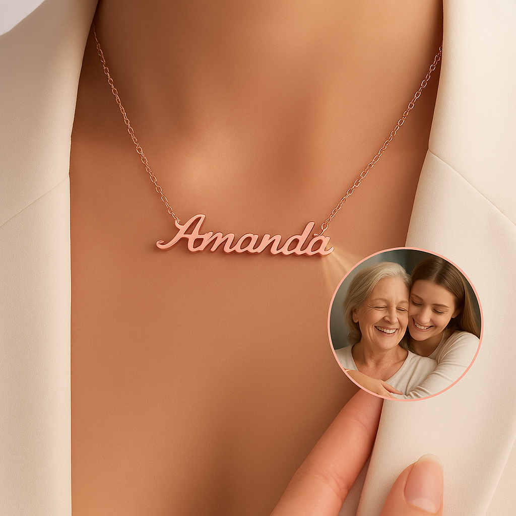 Personalized Photo and Name Necklace